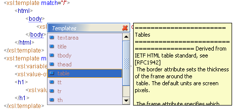 editix xslt html